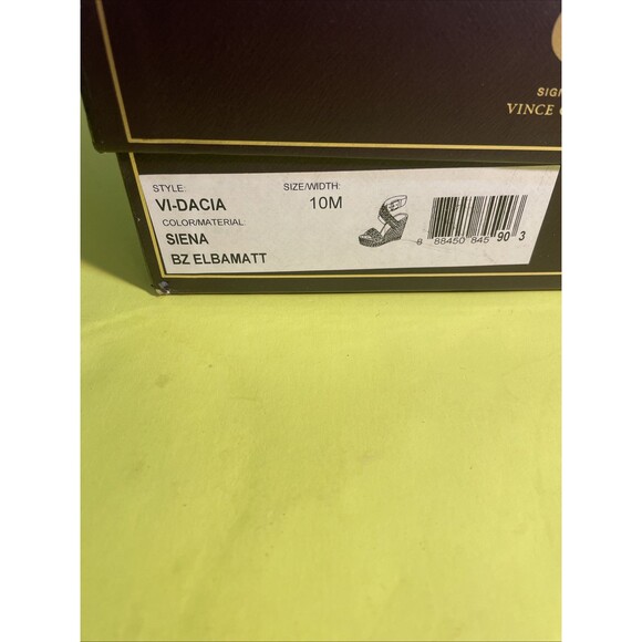 Women's Vince Camuto Signature Dacia Leather Espadrille Wedge Sandals Sz 10 - Picture 10 of 10